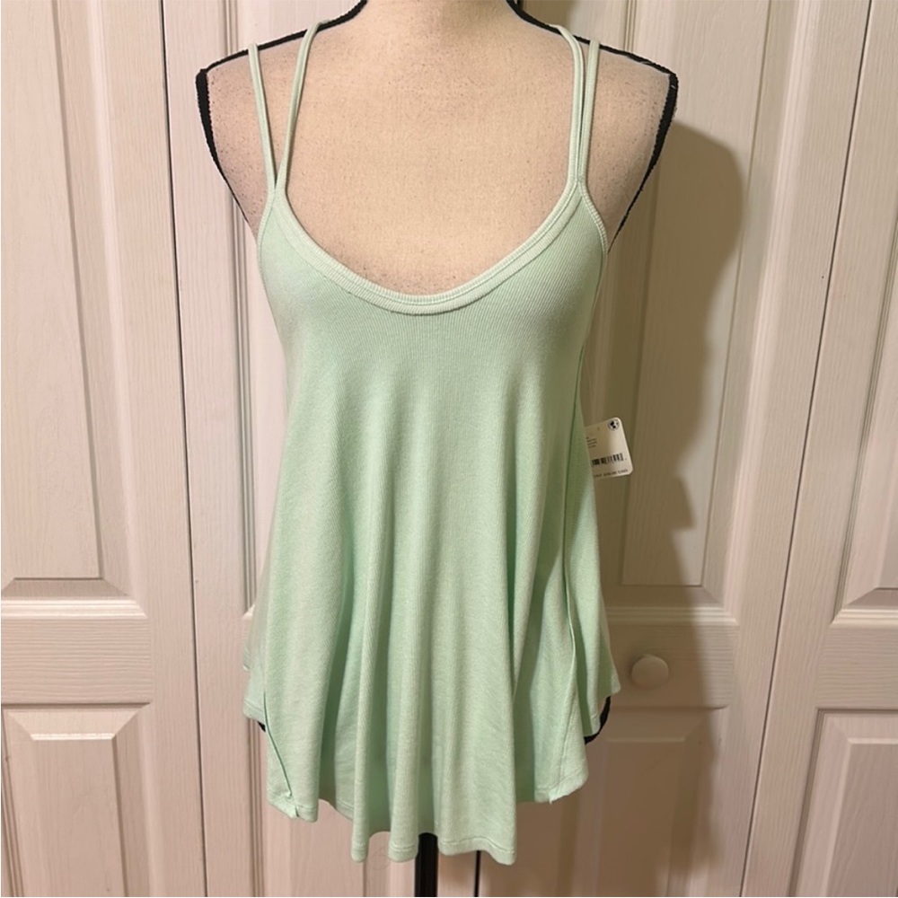 Free People Strappy Tank Top washed Aqua